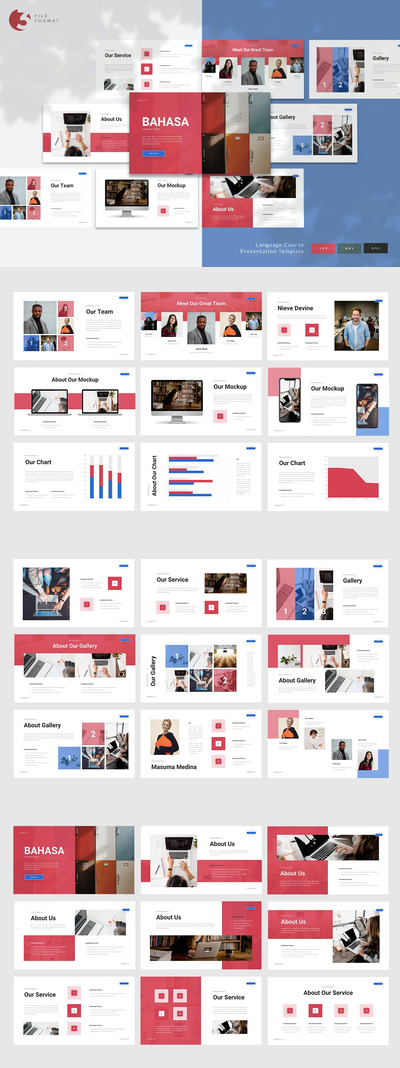 时尚高端简约多用途的清新在线教育powerpoint幻灯片演示模板（pptx）