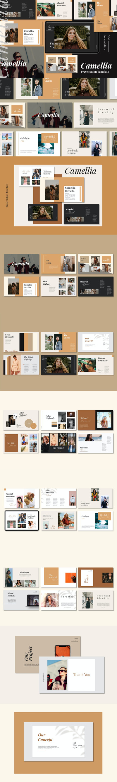 优雅时尚高端简约多用途的powerpoint幻灯片演示模板（pptx）