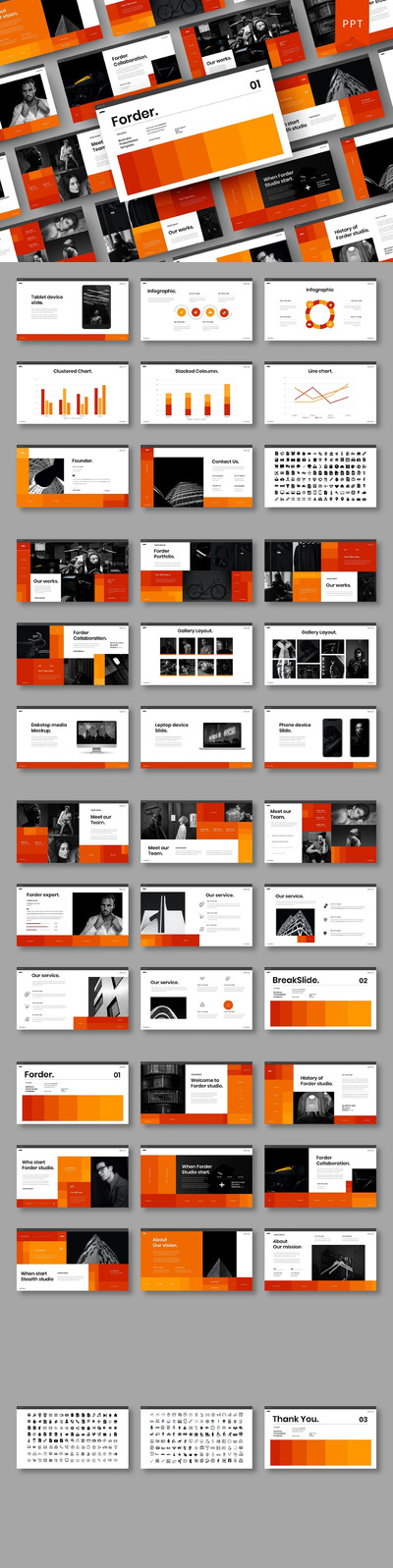 时尚高端专业的高品质多用途powerpoint幻灯片演示模板（pptx）