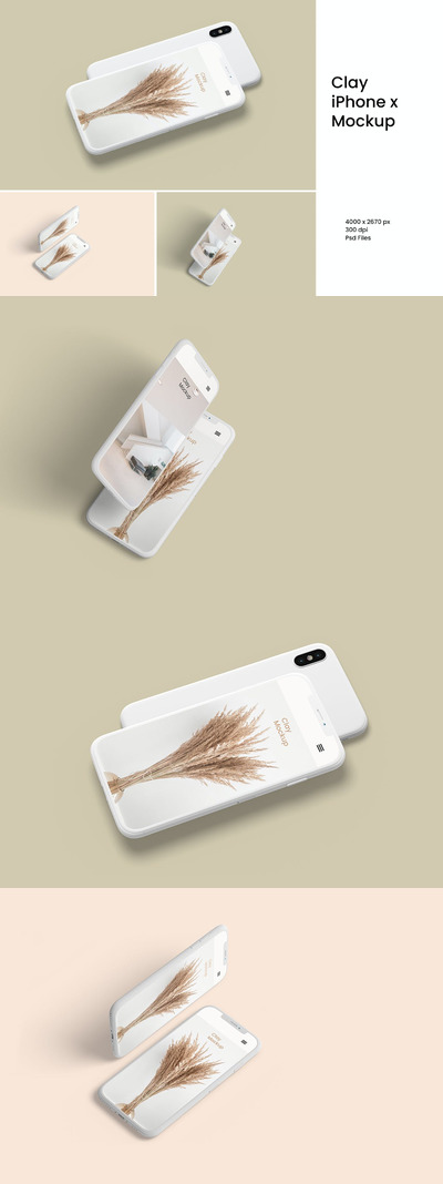 高品质的iPhone X APP UI样机展示模型mockups