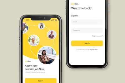 登录或注册移动应用模板[FIG]