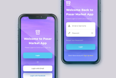 移动手机应用登记注册页面模板[FIG]