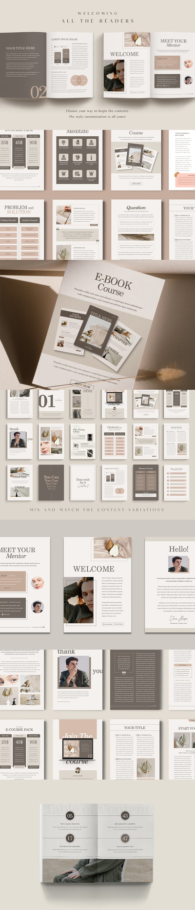 电子书模板创建素材（PSD）