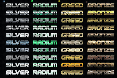 40金属文字效果-图层样式（PSD）