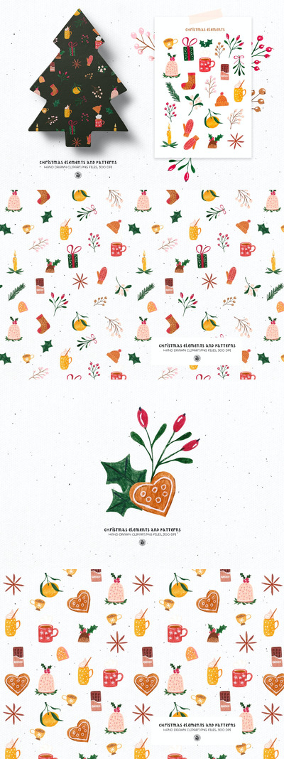 清新时尚简约好用的2021新年圣诞节背景底纹纹理集合