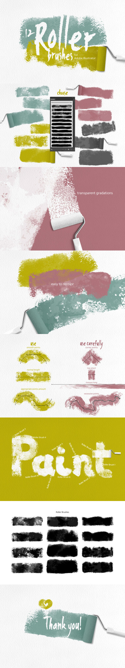 滚筒矢量艺术AI笔刷