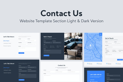 高端网页联系我们模板[PSD,FIG]
