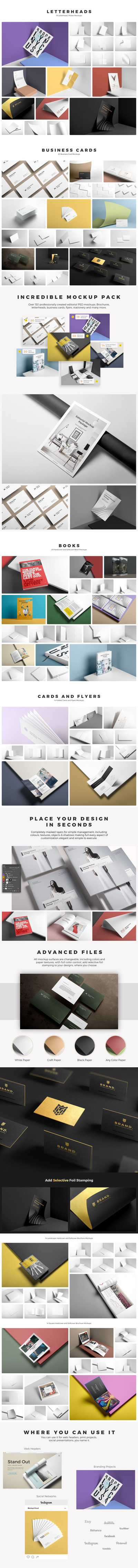 企业办公文具&杂志样机巨无霸素材包[21.16GB,PSD]