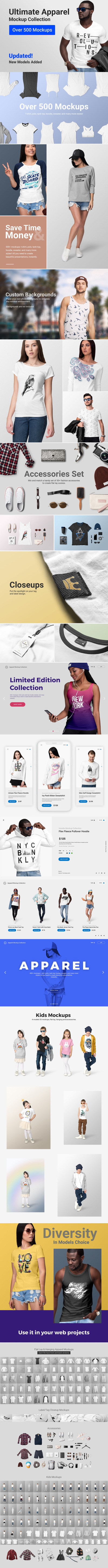 500+终极服装样机系列素材包[15GB,PSD]