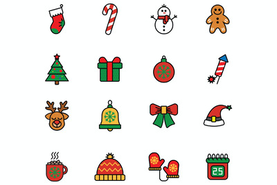 圣诞节小挂件矢量图标下载（AI,EPS,SVG,PNG）