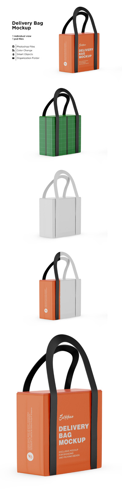 旅行手提袋/购物袋包装设计样机