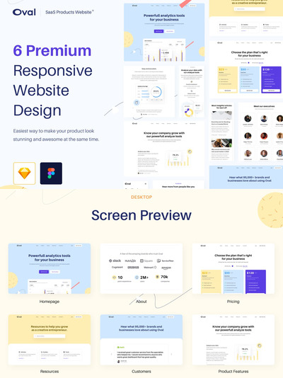 产品响应登陆页面模板[SKETCH,FIG]