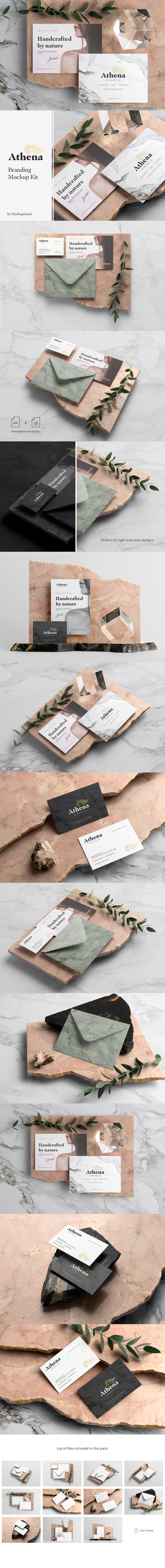 大理石背景企业品牌VI样机套件[1.77GB,PSD]