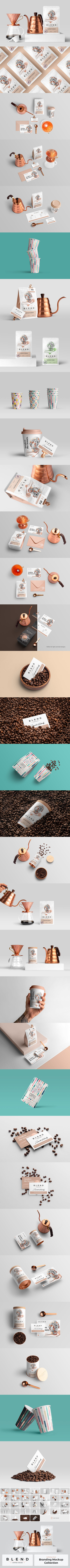 混合元素咖啡馆品牌样机套件[1.64GB,PSD]
