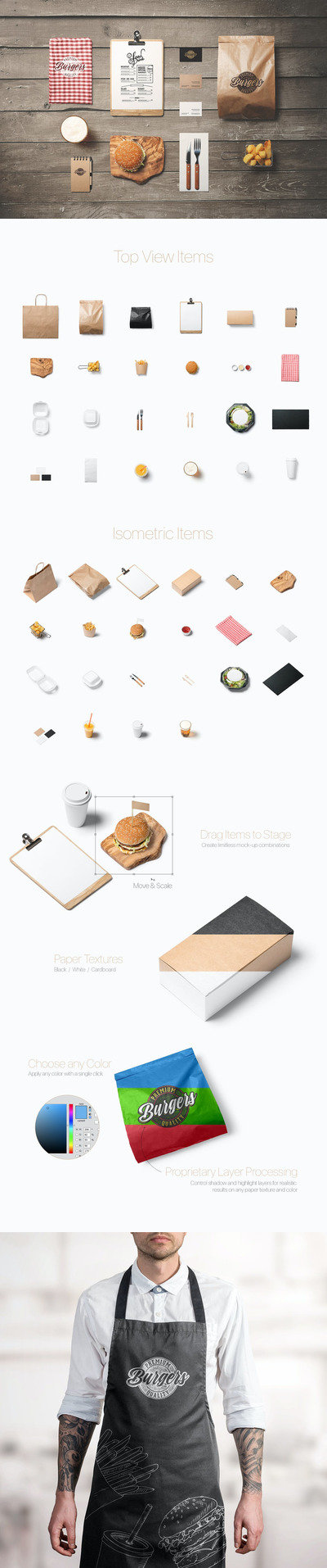 汉堡店元素场景样机生成器[1.16GB,PSD]