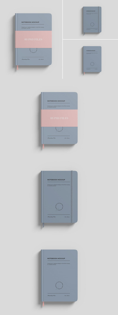 简约好用的笔记本设计VI样机展示模型mockups