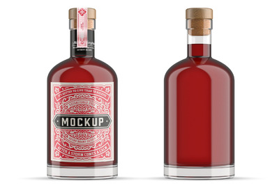 杜松子酒玻璃瓶模型[PSD]
