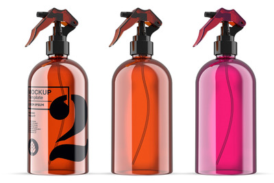 彩色玻璃喷雾瓶模型[PSD]