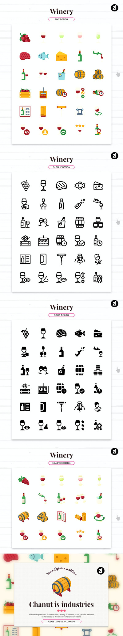 110酒庄元素图标包（AI,EPS,PNG,SVG）