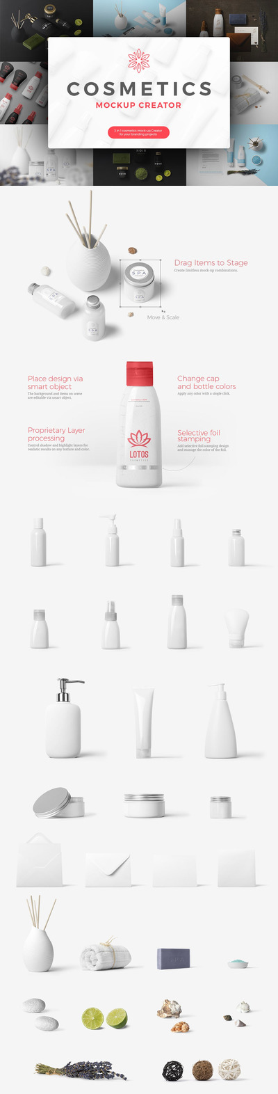 产品形象展示化妆品场景样机生成器套件[1.91GB,PSD]