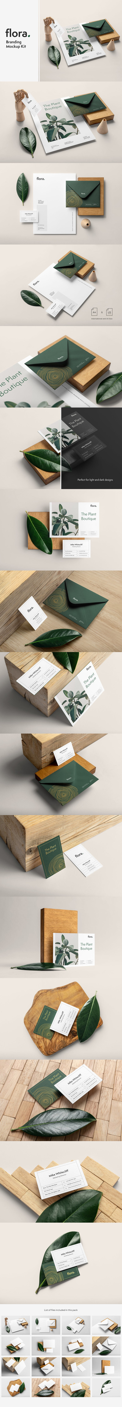 绿叶植物元素企业文具品牌样机套件[2.63GB,PSD]
