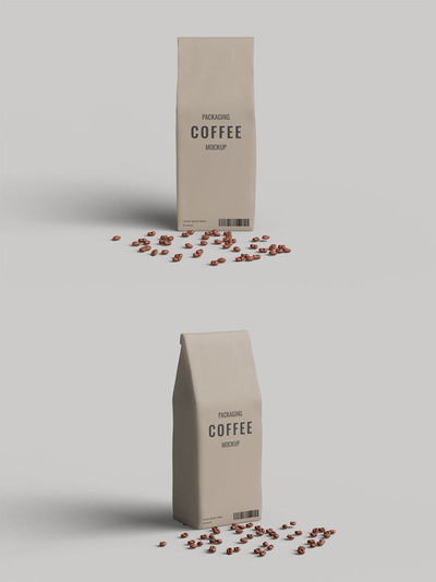 高端咖啡包装样机模板[PSD,PDF]