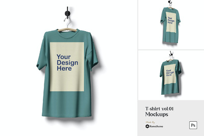 高端服饰T-shirt产品样机[PSD]