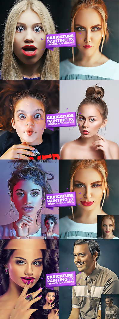 将图片转换为漫画风格的photoshop动作预设