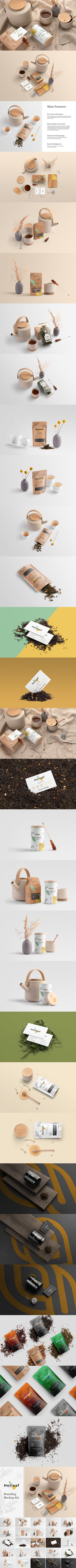 茶馆品牌形象VI设计样机套件[1.84GB,PSD]