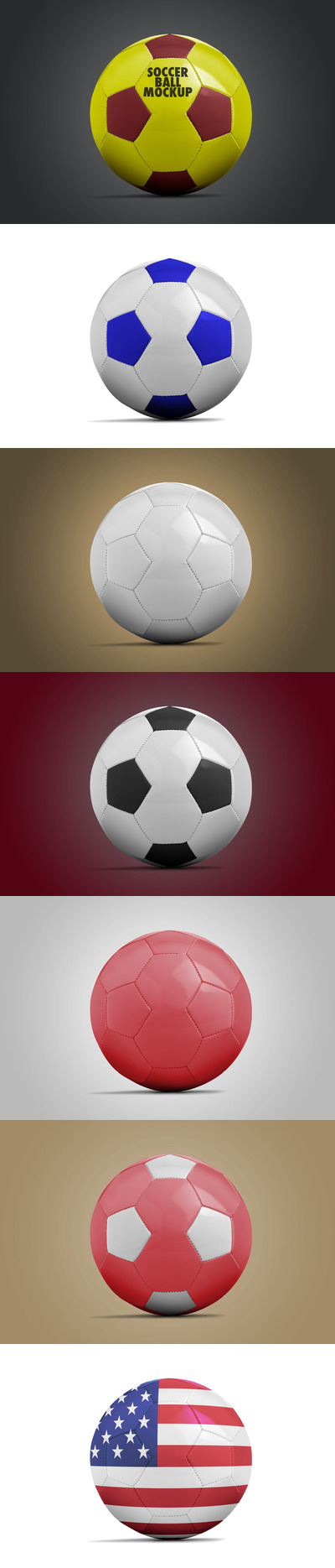 少见稀有的足球VI样机展示模型mockups