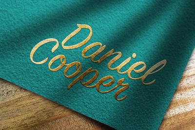 逼真质感的烫金质感logo标志设计VI样机展示模型mockups