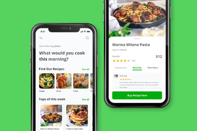 手机程序电商美食页面模板[FIG]