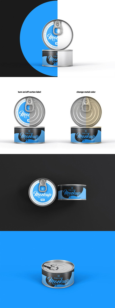 小食品罐可以做模型样机（PSD）