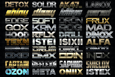 40金属文本效果-PS图层样式（ASL,PSD）