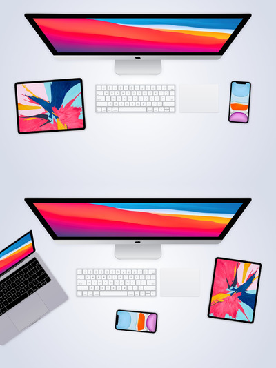 苹果设备俯视sketch模型样机