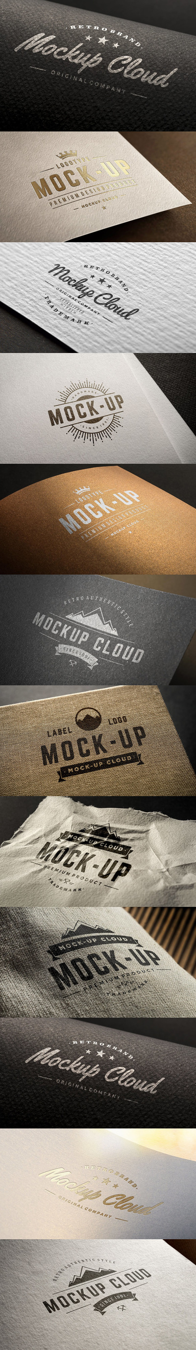 高品质的品牌徽标Logo样机集