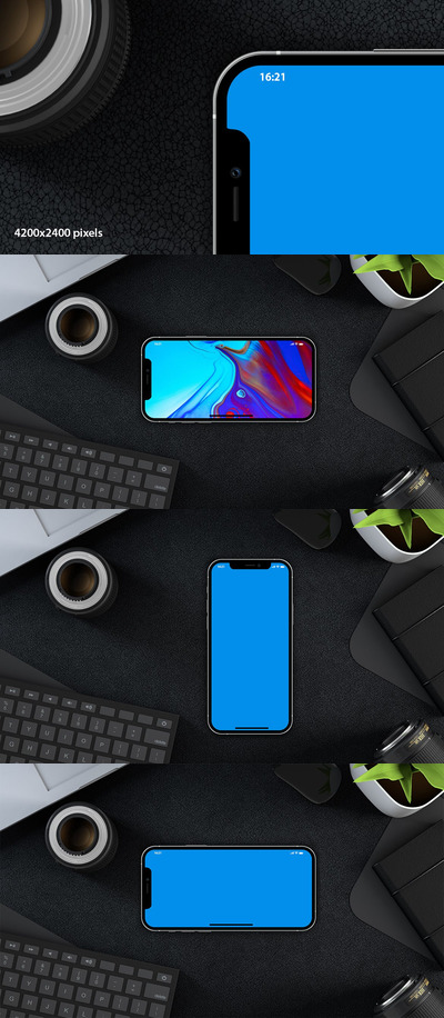 高端iPhone 12背景展示模型[PSD]