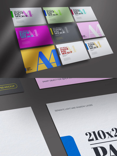 A4传单透视设计模型[PSD]