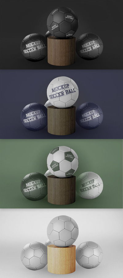 高端足球设计样机模型[PSD]