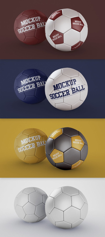 高端的足球品牌设计样机模型[PSD]