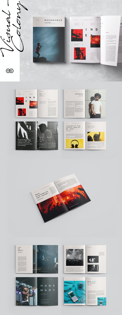 时尚简约高端多用途杂志宣传册画册房地产楼书设计模板