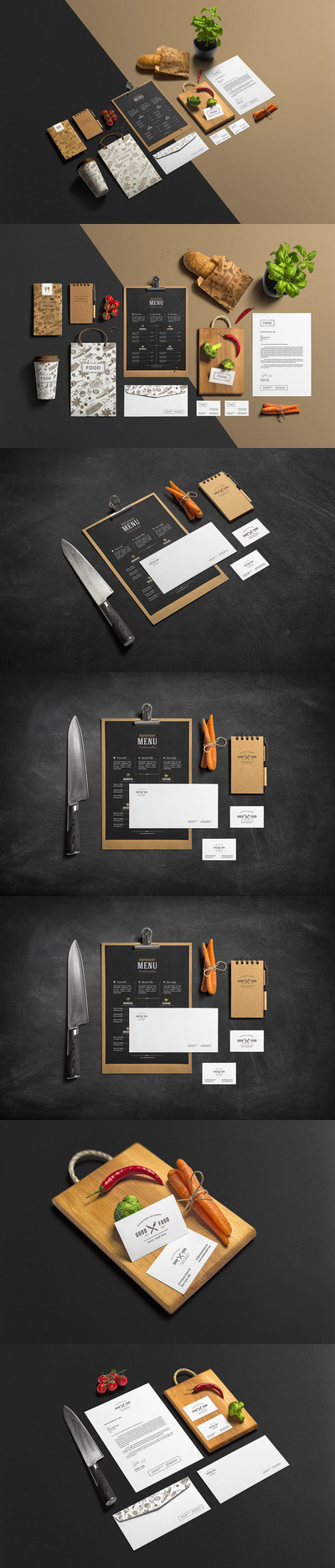 餐厅&酒吧文具品牌VI样机套件