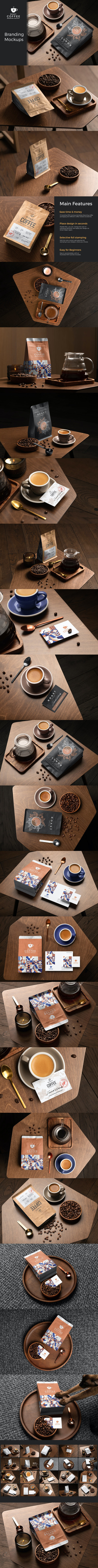 木质风格烘焙咖啡品牌样机素材包[1.98GB,PSD]