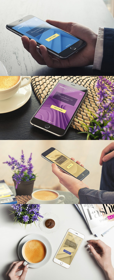 真实环境iPhone智能手机样机模板