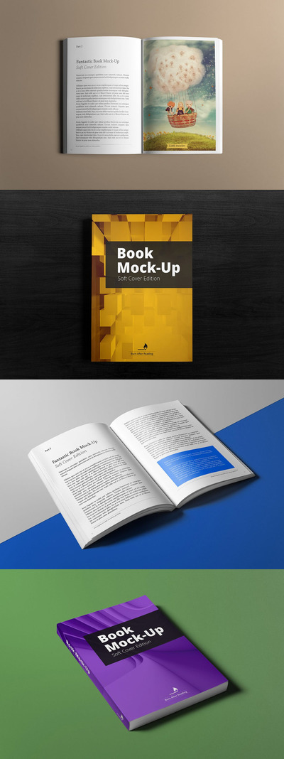 精装书内外页版式设计展示样机