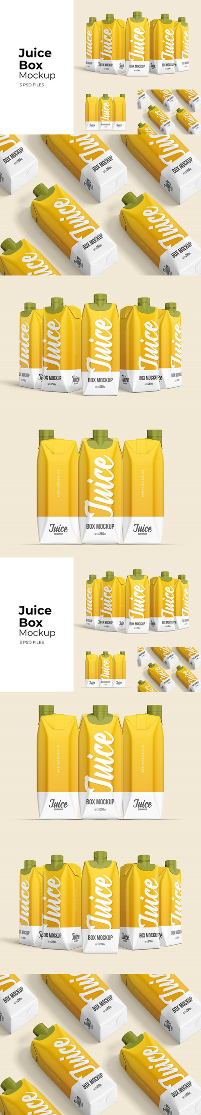 果汁牛奶包装设计VI样机展示模型mockups Vol.3