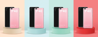 华为P40高端手机产品样机[AI,PSD]