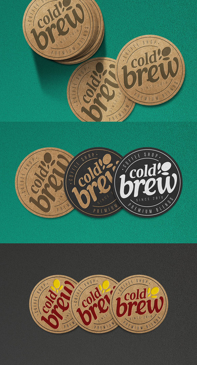 印压杯垫设计产品样机[PSD]