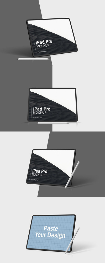 高端极简iPad Pro展示样机[PSD,PDF]