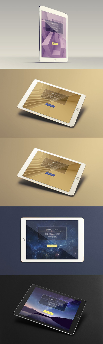 网页设计展示iPad平板电脑样机集